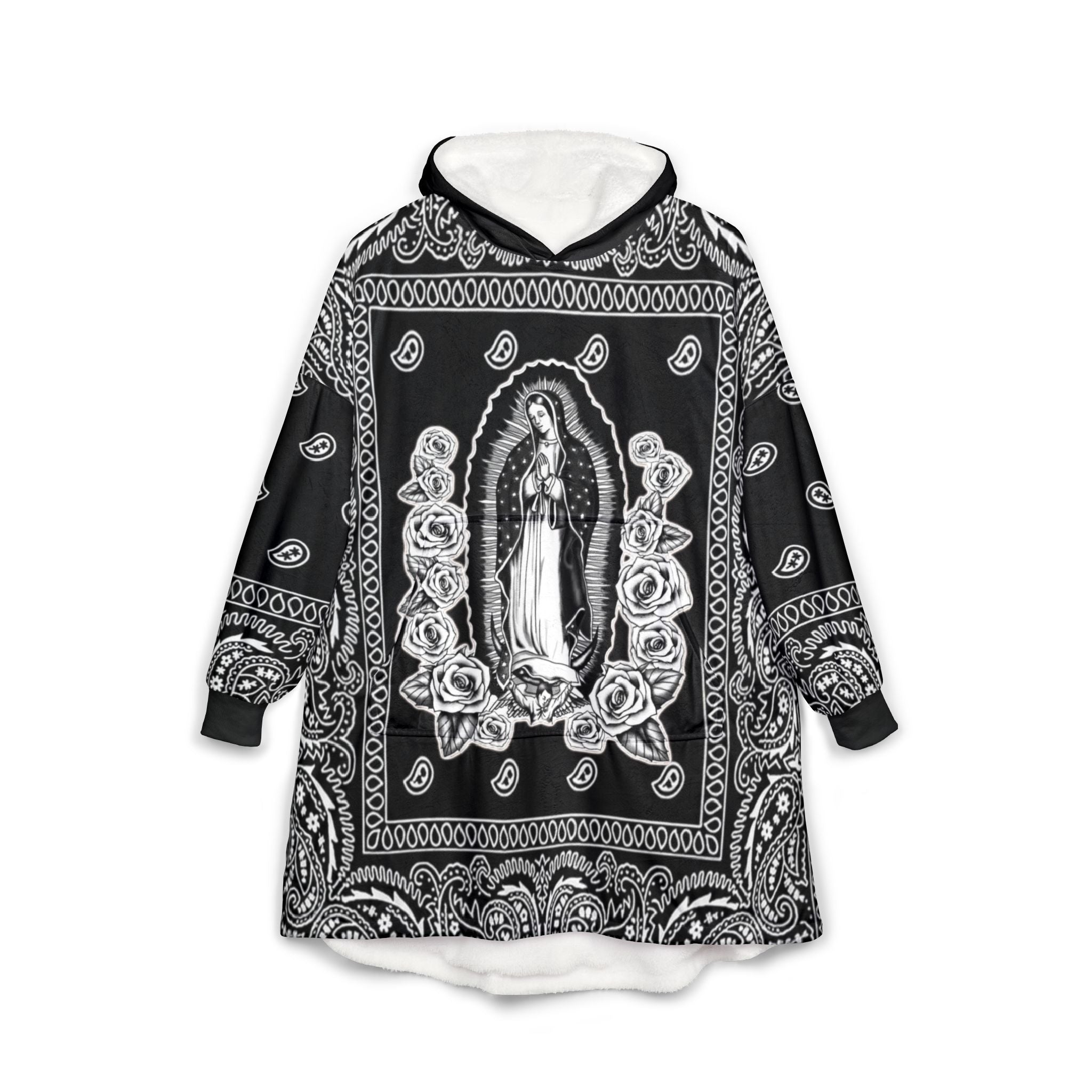 Nuestra Santa Madre OG X JPN Black Bandana Sherpa Hoodie